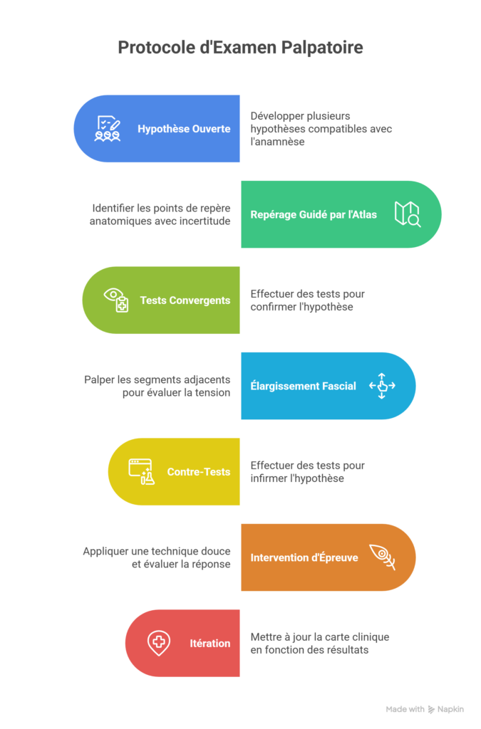 Encadré : protocole minimal d’examen palpatoire « non-confusion carte/territoire »