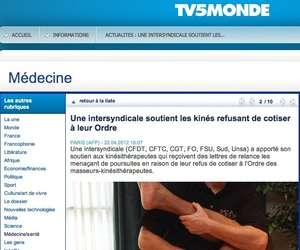 Une intersyndicale soutient les kinés refusant de cotiser à leur Ordre