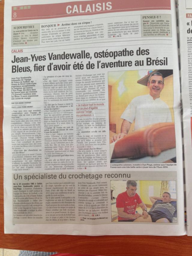 J.Y. Vandevalle, ostéopathe de l'équipe de France de foot et formateur chez Kiné Formations