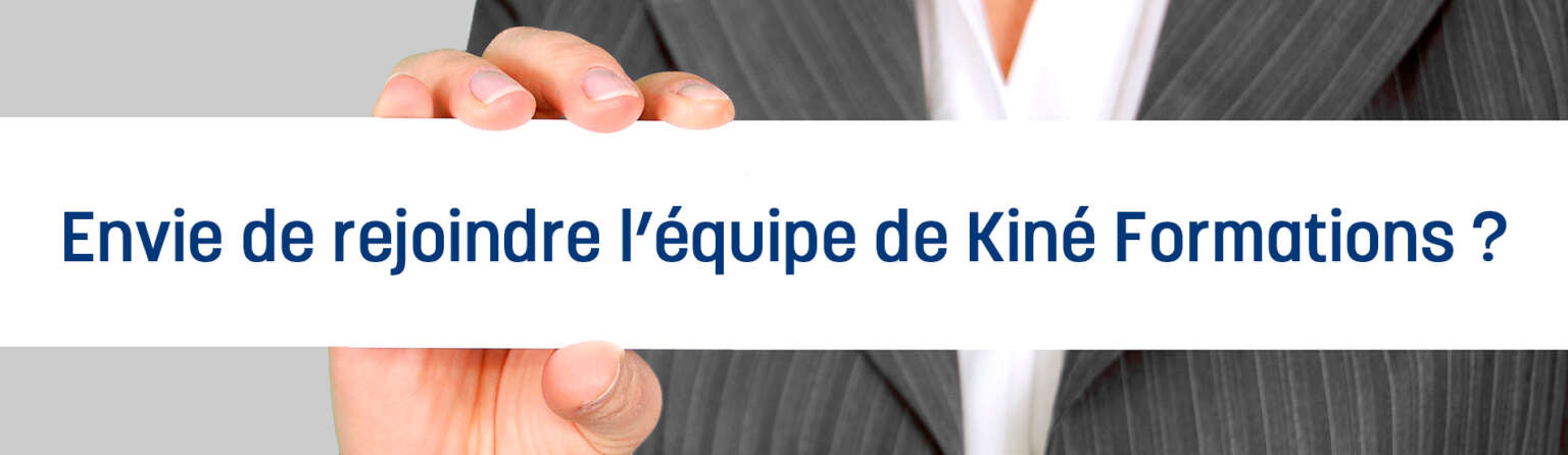 Kiné Formations recrute des formteurs et des compétences