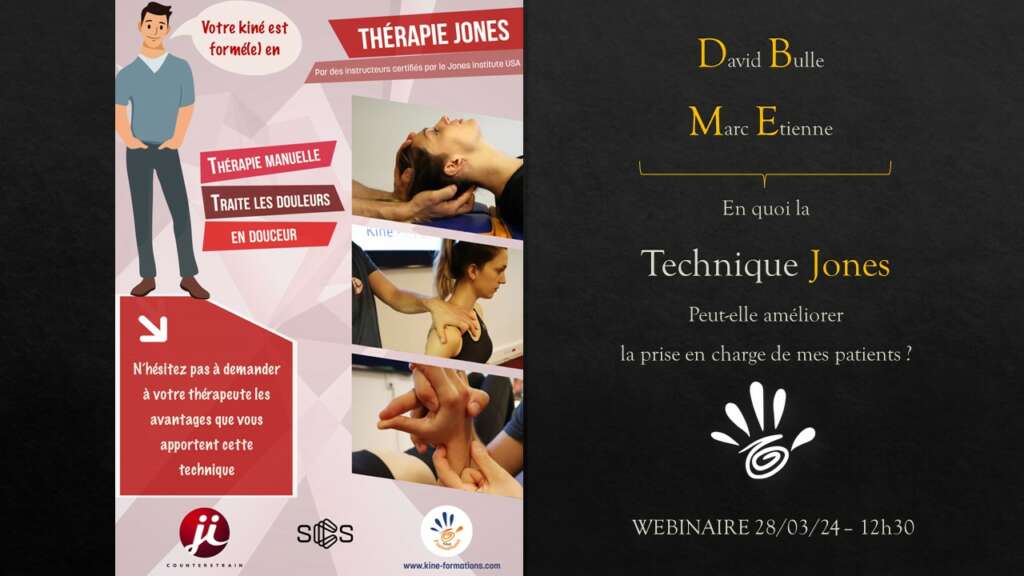 Webinaire : En quoi la Technique Jones peut-elle améliorer la prise en charge de mes patients ?